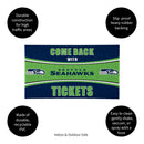 28" x 16" PVC Trapper Mat, Come Back with Tickets, Seattle Seahawks