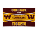 28" x 16" PVC Trapper Mat, Come Back with Tickets, Washington Commanders
