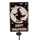 Solar Metal & Glass Halloween Garden Stake, 3 Asst. 2 of Each, 6 Pieces Total