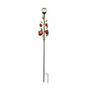 37"H Solar Garden Stake, Crackled Glass Ladybug