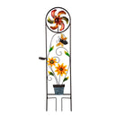 Fiber Optic Metal Bee Solar Trellis with Spinner