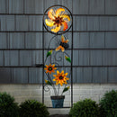 Fiber Optic Metal Bee Solar Trellis with Spinner