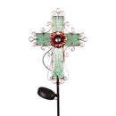 Memorial Garden Stake, Cross Fiber Optic Solar Garden Stake, 36"H, In CDU