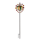 Solar Metal Wind Spinner, Green & Gold Heart, 81"H