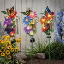 Cottage Garden Stake, Butterfly Floral Rain Gauge Garden Stake, 36", CDU