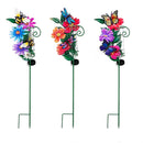 Cottage Garden Stake, Butterfly Floral Rain Gauge Garden Stake, 36", CDU
