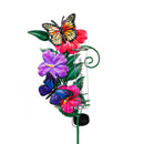 Cottage Garden Stake, Butterfly Floral Rain Gauge Garden Stake, 36", CDU