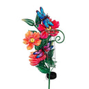 Cottage Garden Stake, Butterfly Floral Rain Gauge Garden Stake, 36", CDU