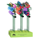 Cottage Garden Stake, Butterfly Floral Rain Gauge Garden Stake, 36", CDU