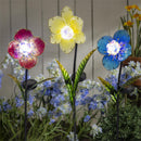 Glass Poppy Solar Garden Stake, 27", CDU