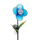 Glass Poppy Solar Garden Stake, 27", CDU