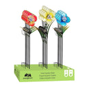 Glass Poppy Solar Garden Stake, 27", CDU