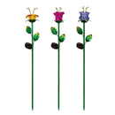 Cottage Garden Stake, Glass Solar Tulip, 25", CDU