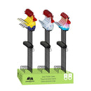 Hillside Pasture Garden Stake, Art Glass Solar Rooster, 23", CDU
