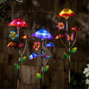 Cottage Garden Stake, Solar Trio Mushroom, 36", CDU