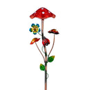 Cottage Garden Stake, Solar Trio Mushroom, 36", CDU