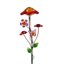Cottage Garden Stake, Solar Trio Mushroom, 36", CDU