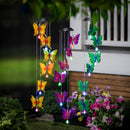 Pollinator Garden Mobile, Color Changing Solar Mobile, PVC Butterfly