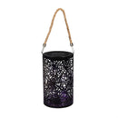 Laser Cut Spider Web Solar Lantern, 9"H
