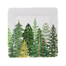 Shades of Green Platter Square Platter, 13.5"
