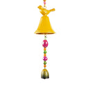 Cast Iron Bell with Bird Wind Chime, 3 Asst