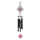 Avria Stained Glass Hand Tuned Wind Chime, Monarch Butterfly, 36"