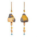 Ceramic Winter Bird Bell
