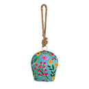 What She Shed Garden Bell, Metal Printed Bell, Colorful Bouquet, Asst of 2