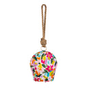 What She Shed Garden Bell, Metal Printed Bell, Colorful Bouquet, Asst of 2