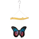 Pollinator Garden Wind Chime, Glass Butterfly Wind Chime, Asst of 2