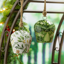 Shades of Emerald Garden Accent, Garden Bell, Printed Metal Bell, Asst of 2