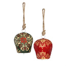 Joyful Traditions Garden Bell, Printed Metal Bell, Asst of 2