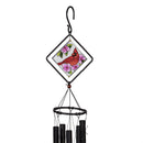 Avria Wind Chime, Hand Tuned, Stained Glass Cardinal, 36"H
