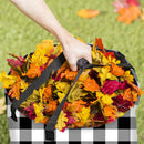 Black and White Buffalo Check Collapsible Everything Bag