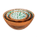Olive Oasis Wood Bowl Set