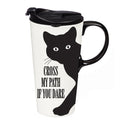 Cat Cross My Path If You Dare Ceramic Perfect Cup, 17oz, Gift Box