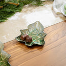 Shades of Emerald Plate Glass Tree Serving Dish, 6"L x 8.25"W