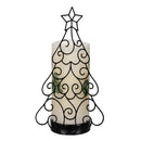 Shades of Emerald LED Table Decor Wax Flicker Light Candle with Metal Holder