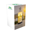 Shades of Emerald LED Table Decor Wax Flicker Light Candle with Metal Holder