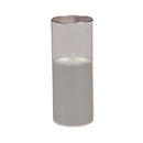 Smoke Glass Battery Operated Flameless LED Wax Pillar Candle, Set of 3,3led148