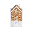 Sugar & Stripes Bright Nightlight Ceramic Gingerbread House, 5"H