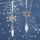 Season to Sparkle Ornament Floral with Crystal Acrylic, Asst, 7"H