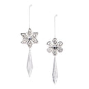 Season to Sparkle Ornament Floral with Crystal Acrylic, Asst, 7"H