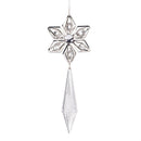 Season to Sparkle Ornament Floral with Crystal Acrylic, Asst, 7"H