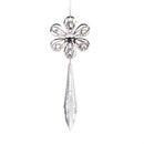 Season to Sparkle Ornament Floral with Crystal Acrylic, Asst, 7"H