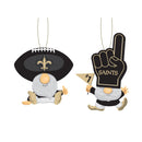 New Orleans Saints, Gnome Fan Orn, 2 Asst.,3ot3819gfo