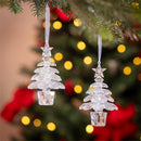 Season to Sparkle Ornament Christmas Tree Acrylic, Asst, 4.75"H