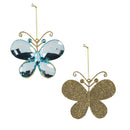 Season to Sparkle Ornament Butterfly Gem Acrylic and Metal, Asst, 4.75"L