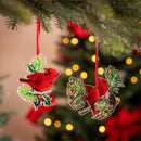 Snowbirds Ornament Cardinal Acrylic, Asst