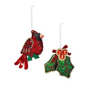 Holiday Poinsettia Ornament Christmas Icon Fabric, Asst